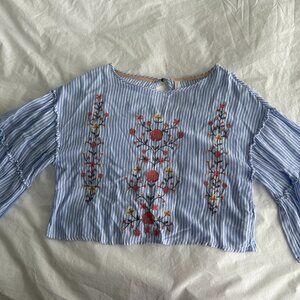 Xhilaration Women's Blue Crop Top (XS)